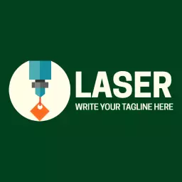 Precision Cutting Technology Using Laser Design Logo Template