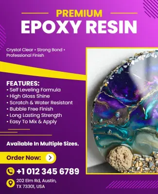 Premium Epoxy Resin Promotional Flyer Template