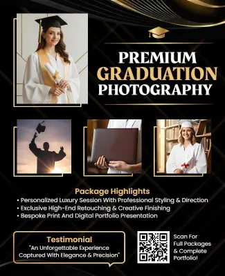 Premium Graduation Photography Package Flyer Template