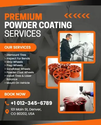 Premium Powder Coating Service Flyer Template
