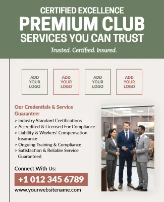 Premium Services Assurance Club Flyer Template