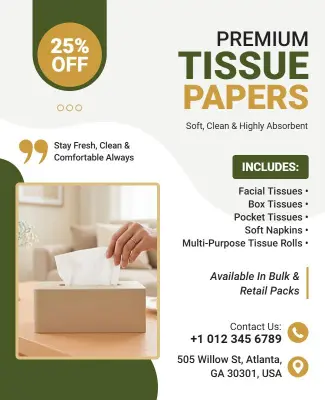 Premium Tissue Products Promotional Poster Template