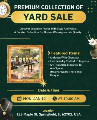 Premium Yard Sale Event Flyer Template
