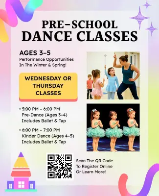 Preschool Dance Classes Promotional Flyer Template