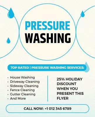 Pressure Washing Services Promotional Flyer Template