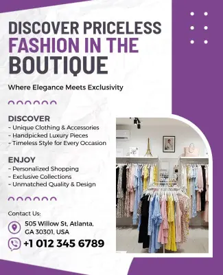 Priceless Fashion Boutique Promotional Flyer Template