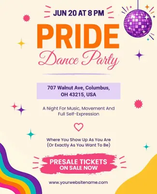 Pride Dance Party Event Flyer Template