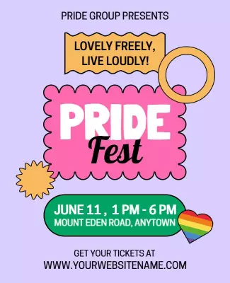 Pride Fest Community Celebration Flyer Template