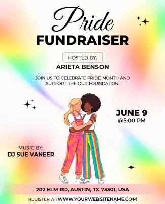 Pride Fundraiser Event Flyer Template