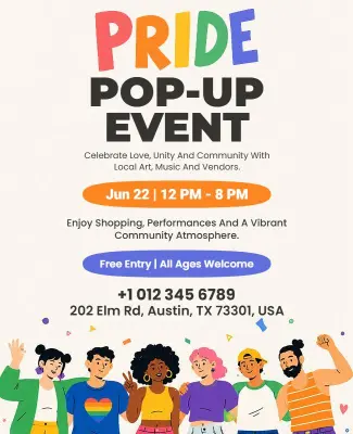 Pride Pop-up Event Flyer Template