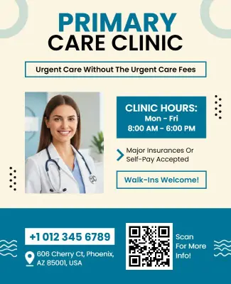 Primary Care Clinic Services Flyer Template