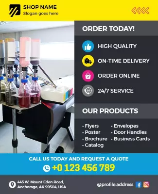 Printing Services and Products Promotional Flyer Template
