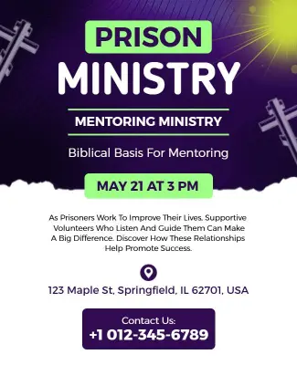 Prison Ministry Mentoring Event Flyer Template