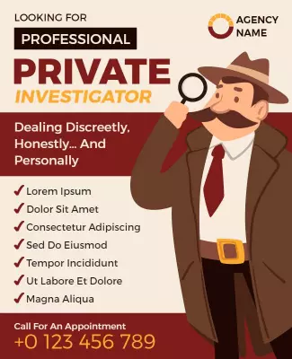 Private Investigator Services Promotion Flyer Template
