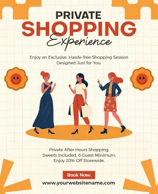 Private Shopping Experience Event Flyer Template