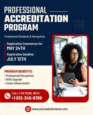 Professional Accreditation Program Promotion Flyer Template
