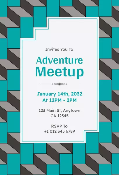 Professional Adventure Business Meetup Invitation Template