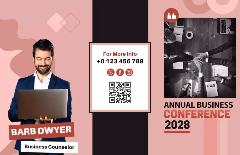 Professional Annual Business Conference Event Agenda Brochure Template
