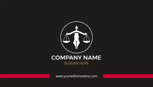 Professional Black Lawyer Legal Services Business Card Template