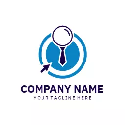 Professional Blue Business Design for Job Recruitment Logo Template