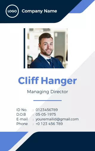 Professional Blue Corporate Identity Card Template