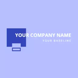 Professional Blue Design Showcasing Company Branding Logo Template
