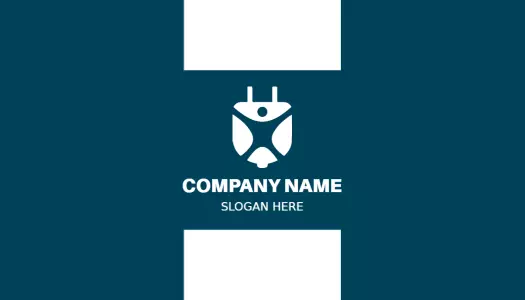 Professional Blue Electrician Business Card Template