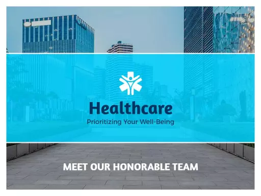 Professional Blue Healthcare Team Introduction Presentation Template