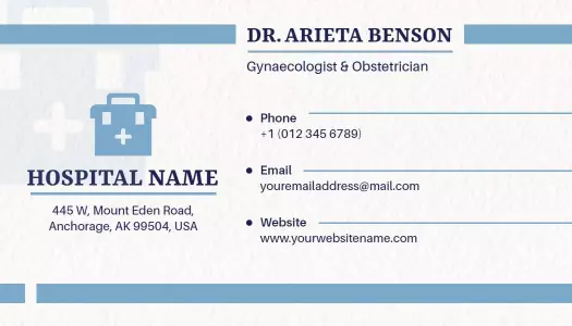 Professional Blue Medical Consultation Business Card Template