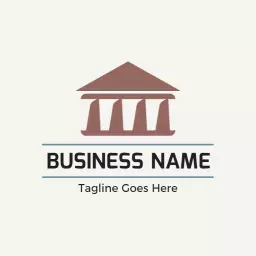 Professional Brown Architectural Design for Banking Services Logo Template