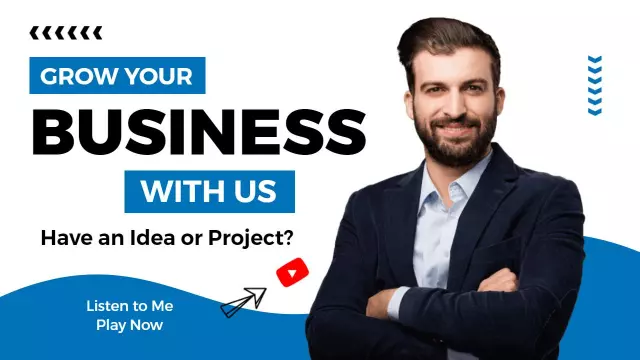 Professional Business Growth Strategy YouTube Thumbnail Template