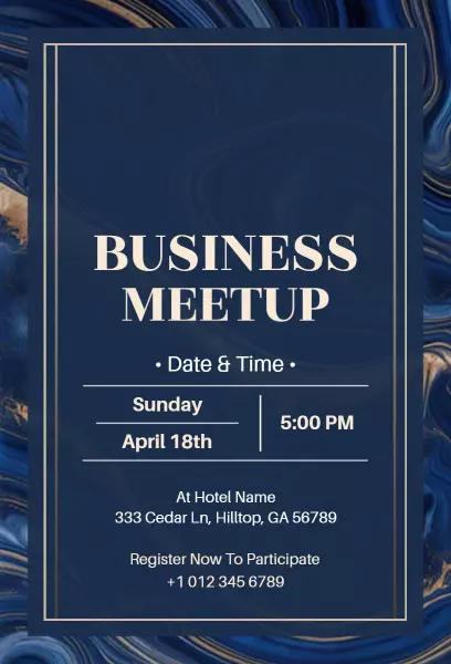 Professional Business Meetup Networking Event Invitation Template