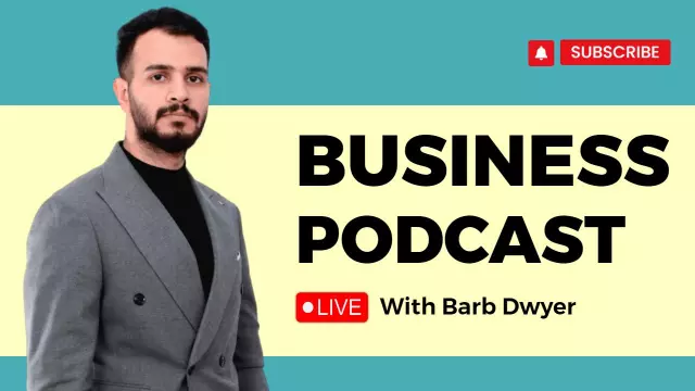 Professional Business Podcast Insights YouTube Thumbnail Template