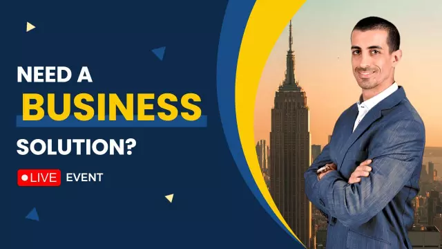 Professional Business Solution Live Event YouTube Thumbnail Template