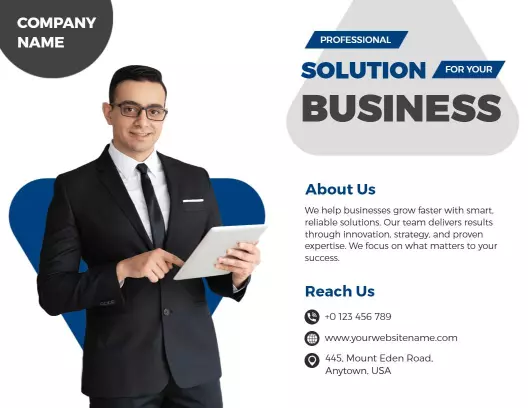 Professional Business Solutions and Services Brochure Template