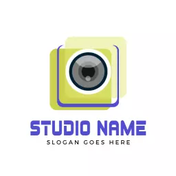 Professional Camera Design with Stylish Photography Elements Logo Template