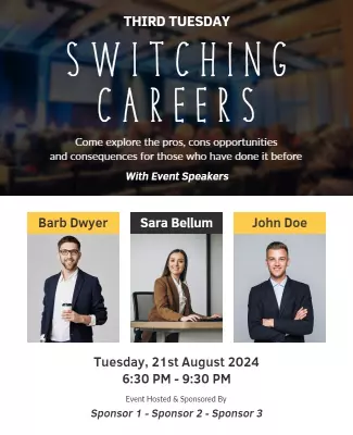Professional Career Change Exploration Event Poster Template