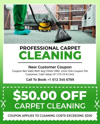 Professional Carpet Cleaning Promotion Flyer Template