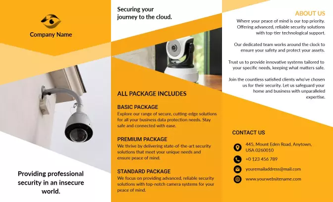 Professional CCTV Security Packages and Solutions Brochure Template
