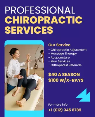 Professional Chiropractic Services Promotional Flyer Template