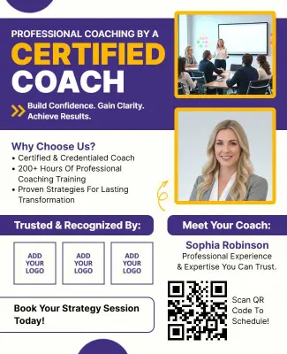 Professional Coaching Certified Coach Expertise Flyer Template