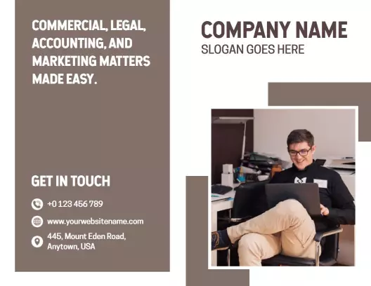 Professional Company Overview and Services Information Brochure Template