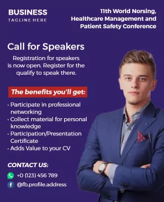 Professional Conference Speaker Call for Healthcare Poster Template
