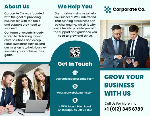 Professional Corporate Business Solutions and Expert Services Brochure Template