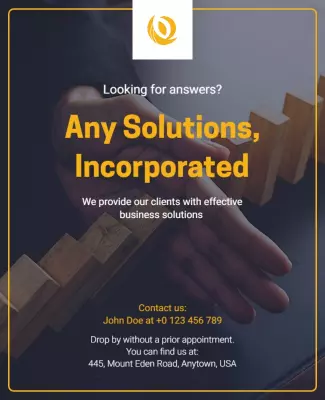 Professional Corporate Business Solutions Services Poster Template