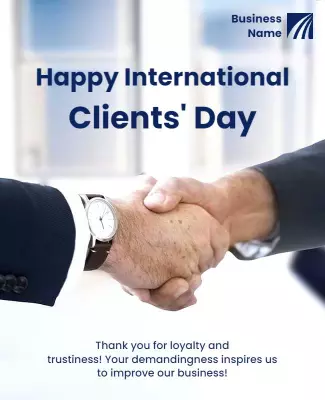 Professional Corporate Clients' Day Appreciation Poster Template