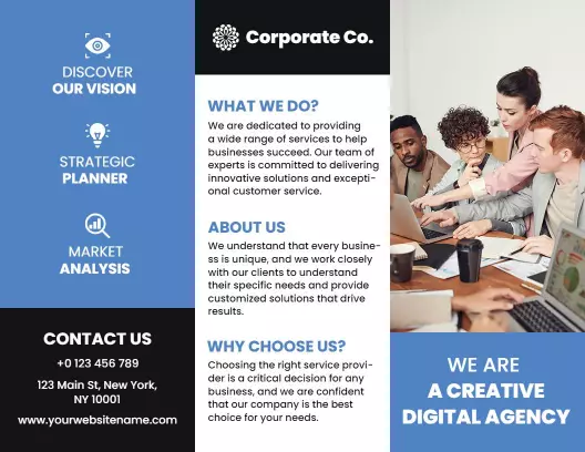Professional Corporate Digital Agency Services Brochure Template