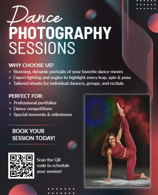Professional Dance Photography Session Flyer Template