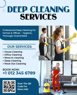 Professional Deep Cleaning Services Flyer Template
