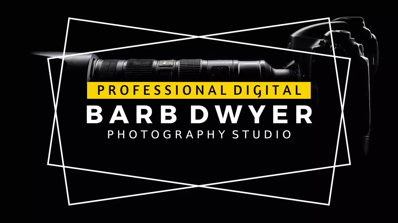 Professional Digital Photography Studio with Camera Focus Banner Template